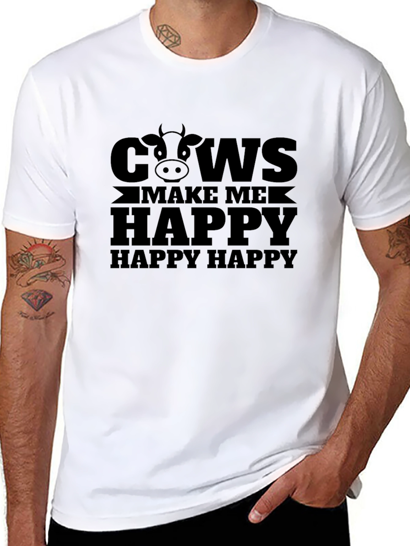 Cows Make Me Happy Graphic Tee