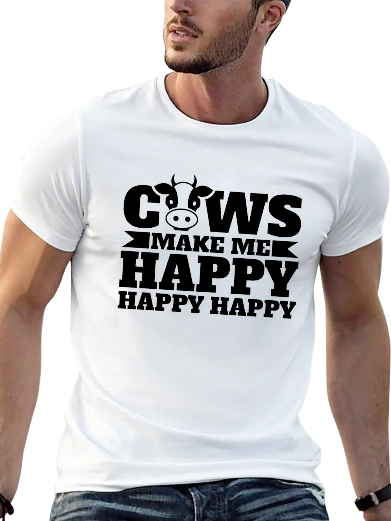 Cows Make Me Happy Graphic Tee