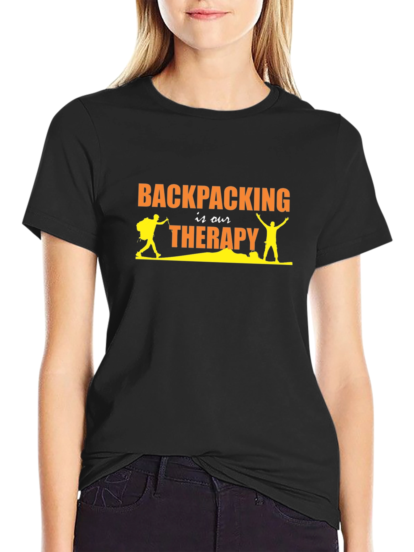 Backpacking is Our Therapy Graphic T-Shirt