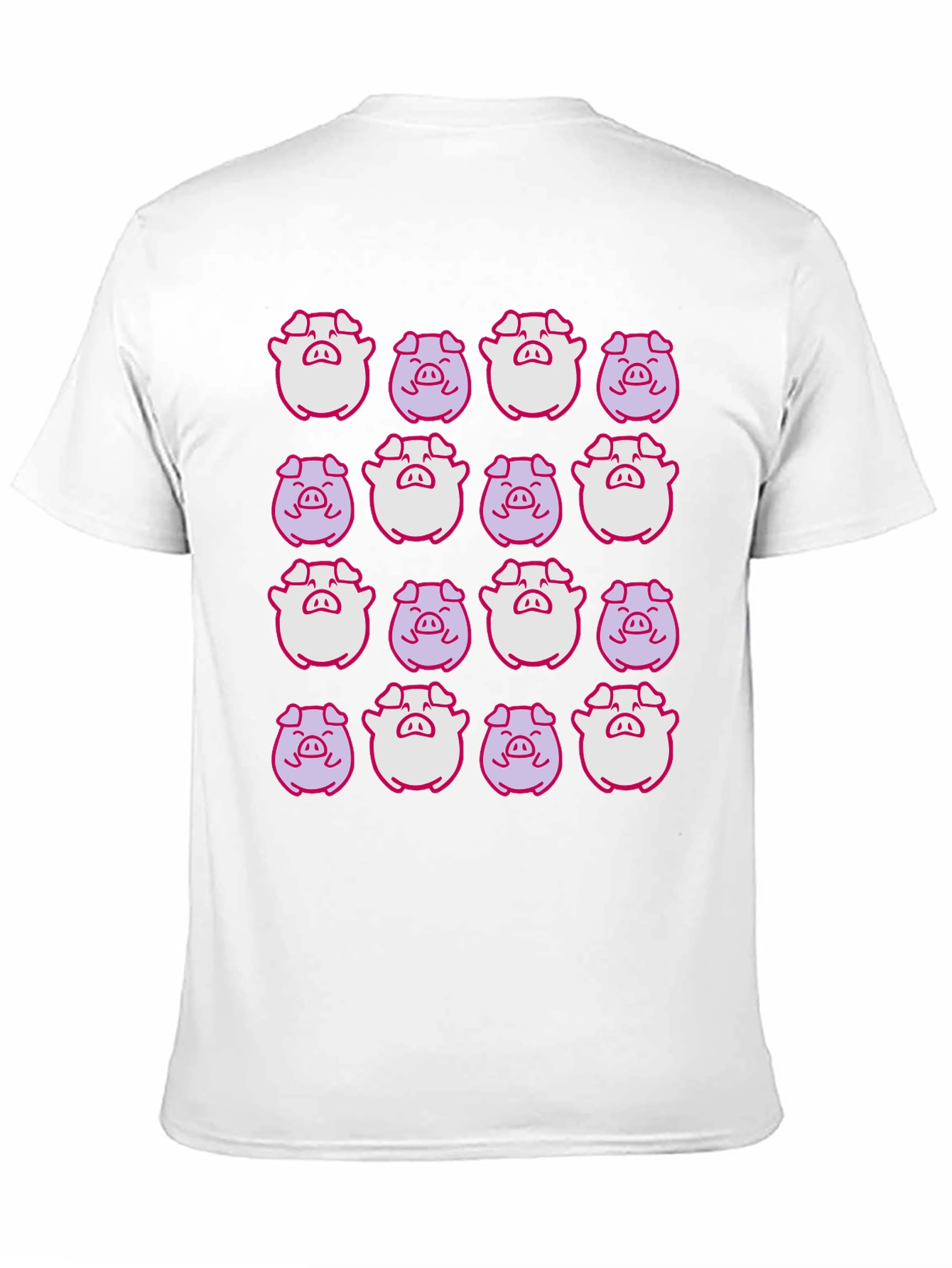 Pig Pattern Black T-Shirt