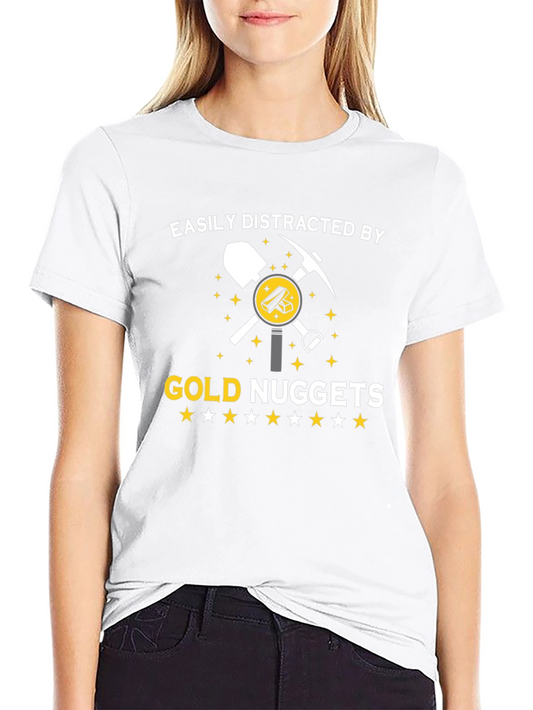 Gold Nuggets Distraction T-Shirt - Funny Miner Tee