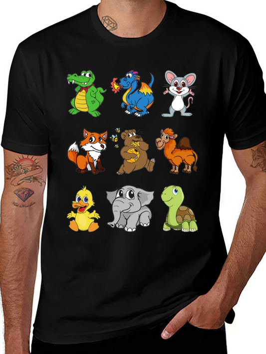 Cartoon Animals T-Shirt: Fun & Whimsical Design