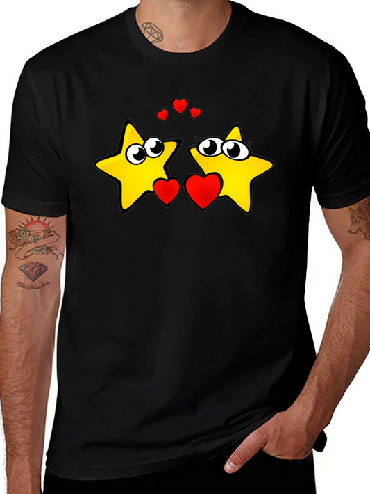 Starry Love Graphic Tee - Black