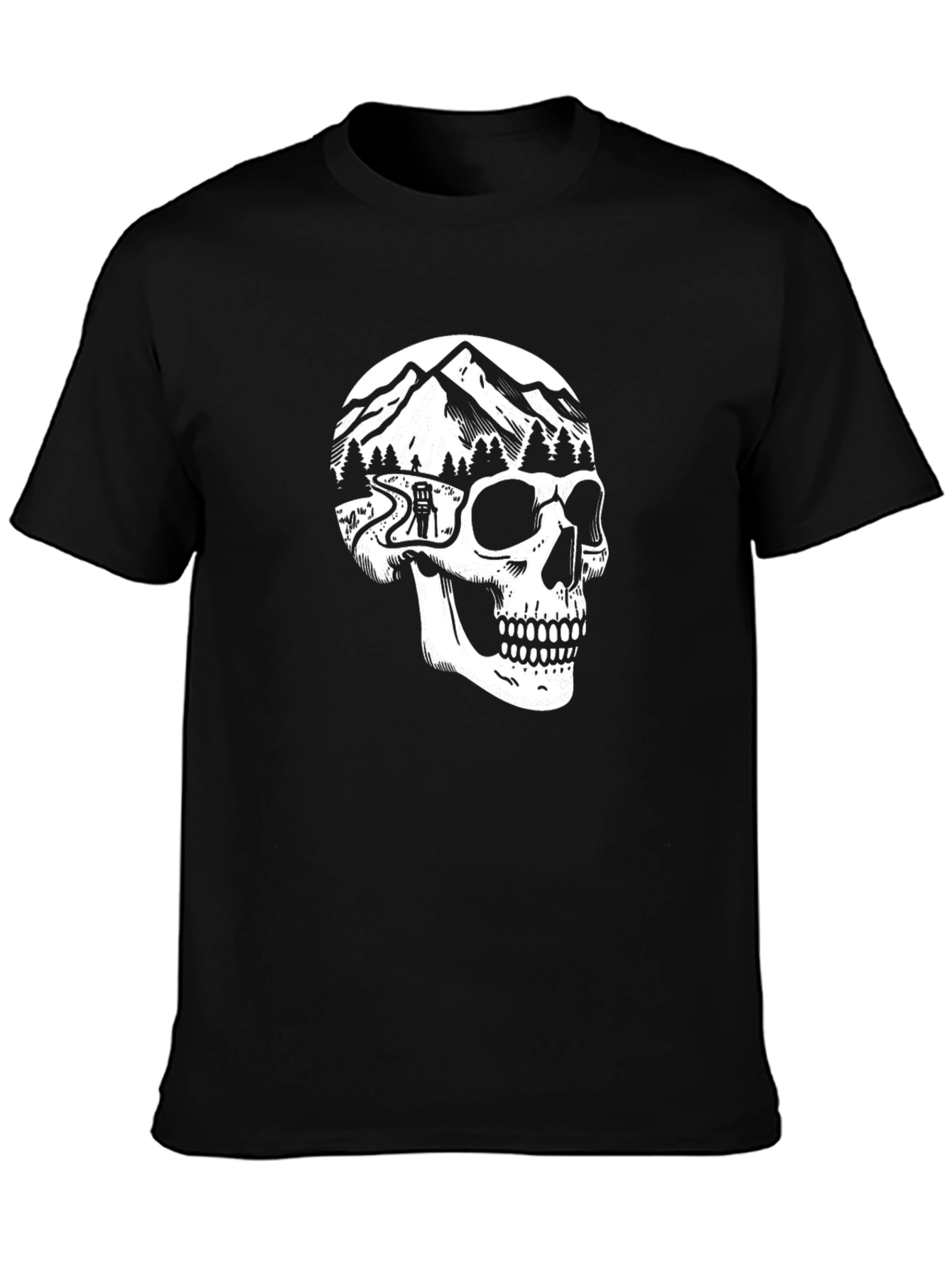 Skull Mountain Black T-Shirt