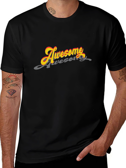 Awesome Graphic Tee - Black Cotton T-Shirt