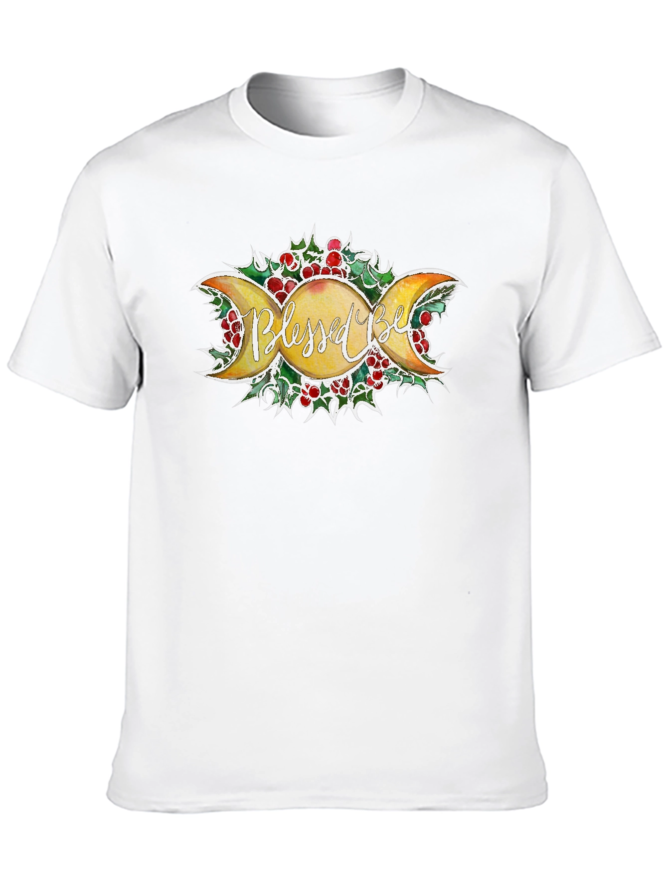 Blessed Be Moon Phase Graphic T-Shirt - Black