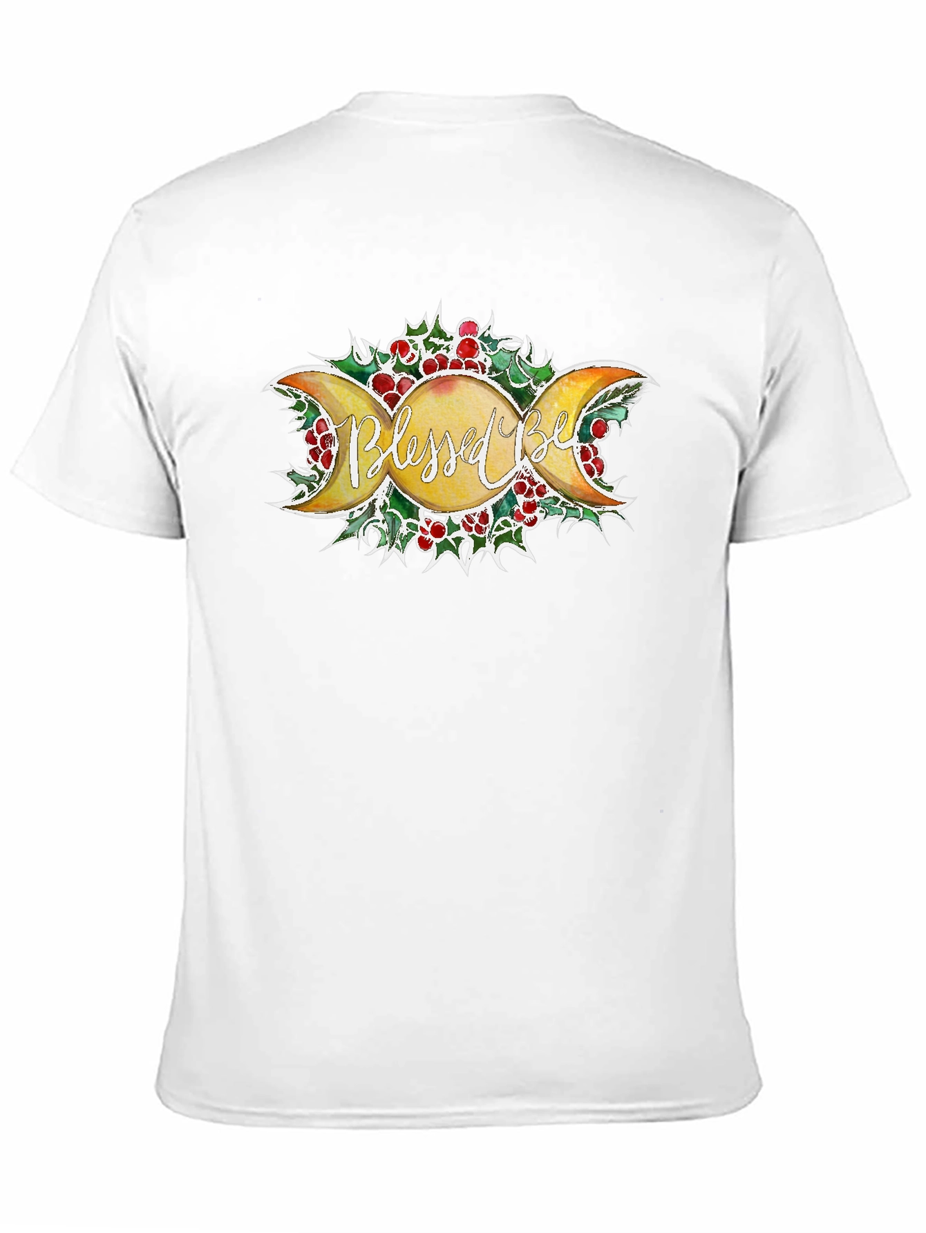 Blessed Be Moon Phase Graphic T-Shirt - Black