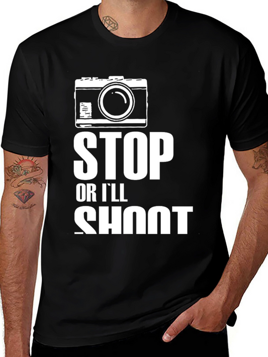 Stop or Ill Shoot Graphic T-Shirt