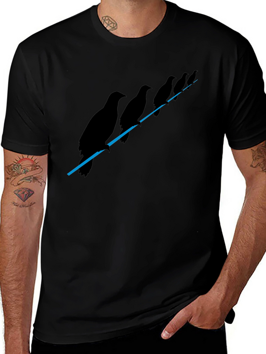 Birds on a Wire Graphic T-Shirt
