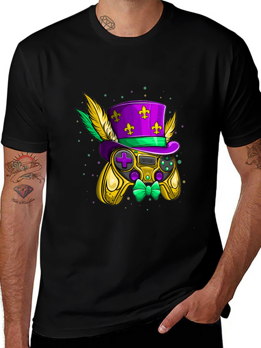 Gamer Mardi Gras Controller T-Shirt