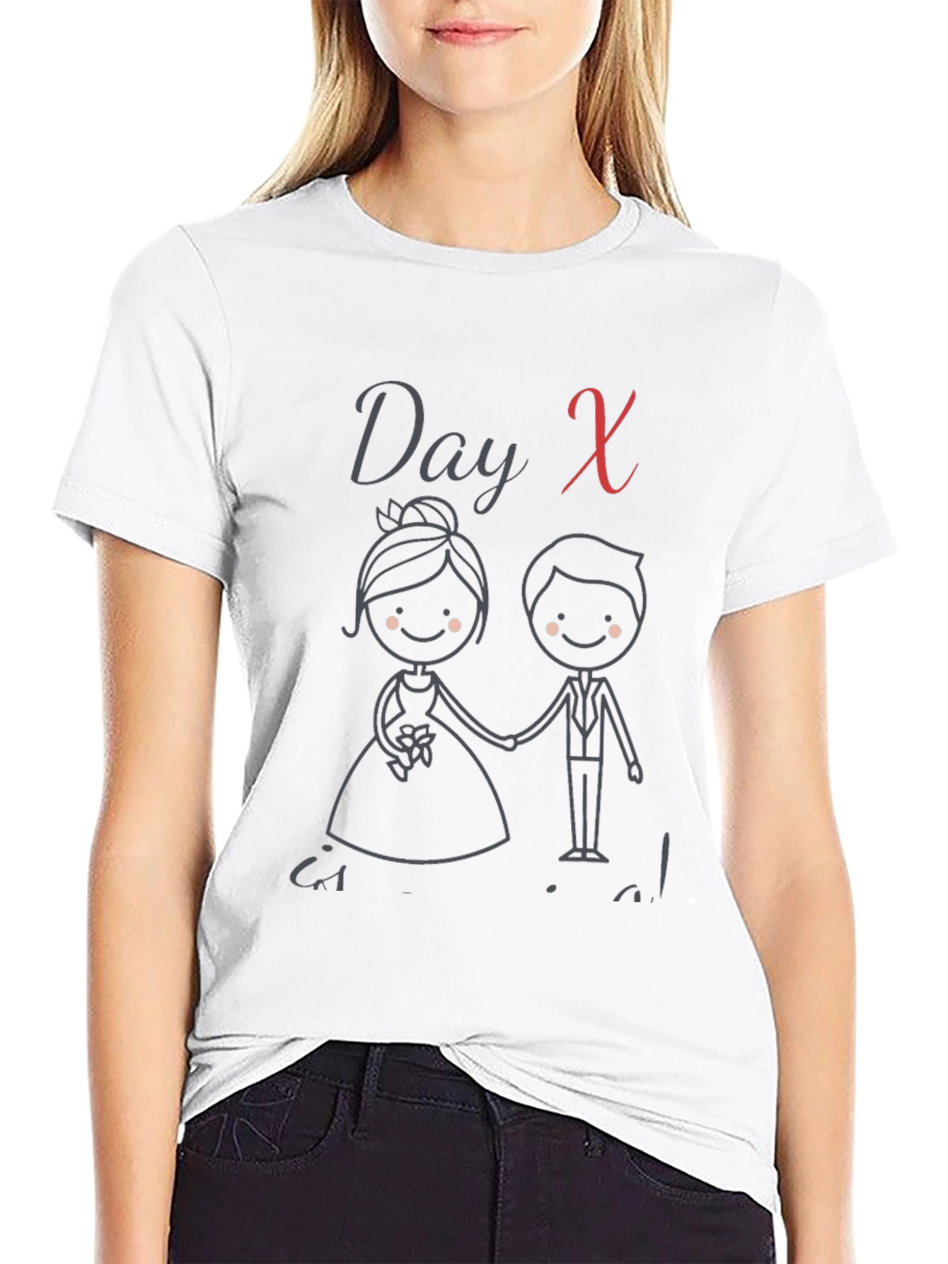 Day X Wedding Bride & Groom Graphic Tee