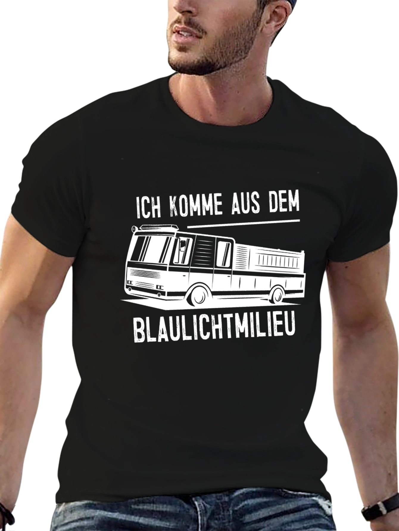 Fire Truck T-Shirt - Ich Komme Aus Dem Blaulichtmilieu