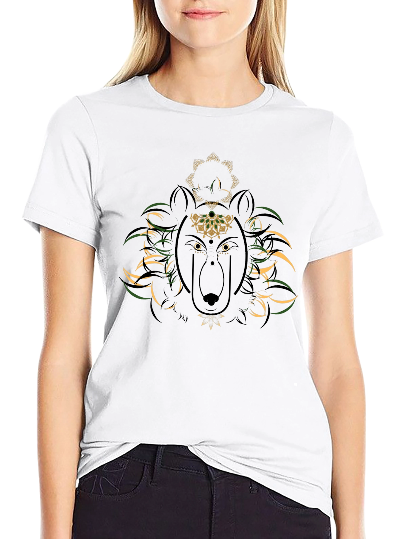 Mens Black Bear Graphic Tee - Unique Artistic Design