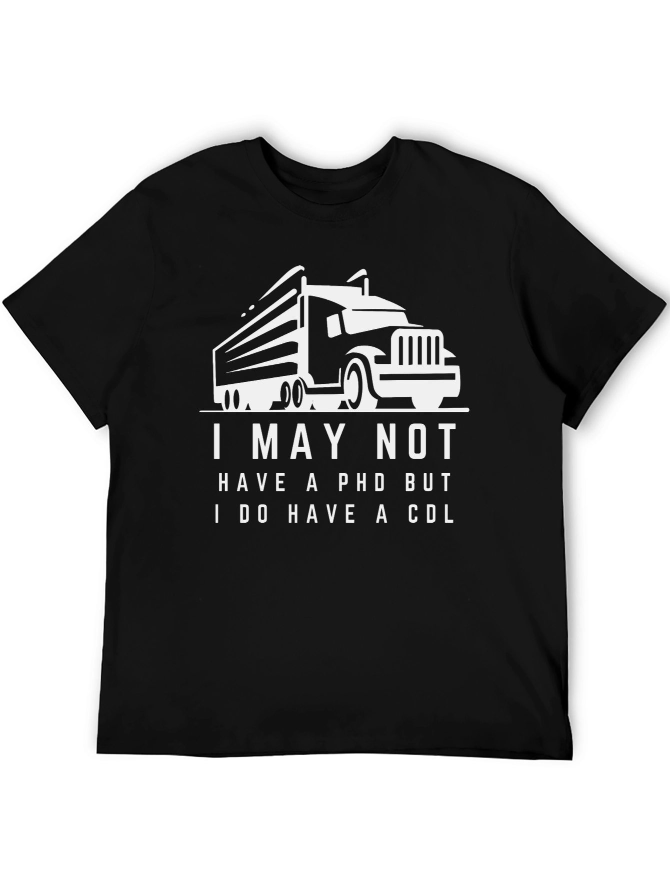 CDL Truck Driver T-Shirt - Black Novelty Tee