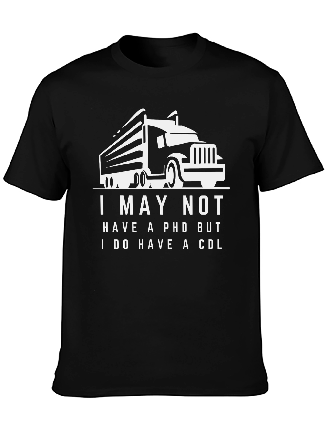 CDL Truck Driver T-Shirt - Black Novelty Tee