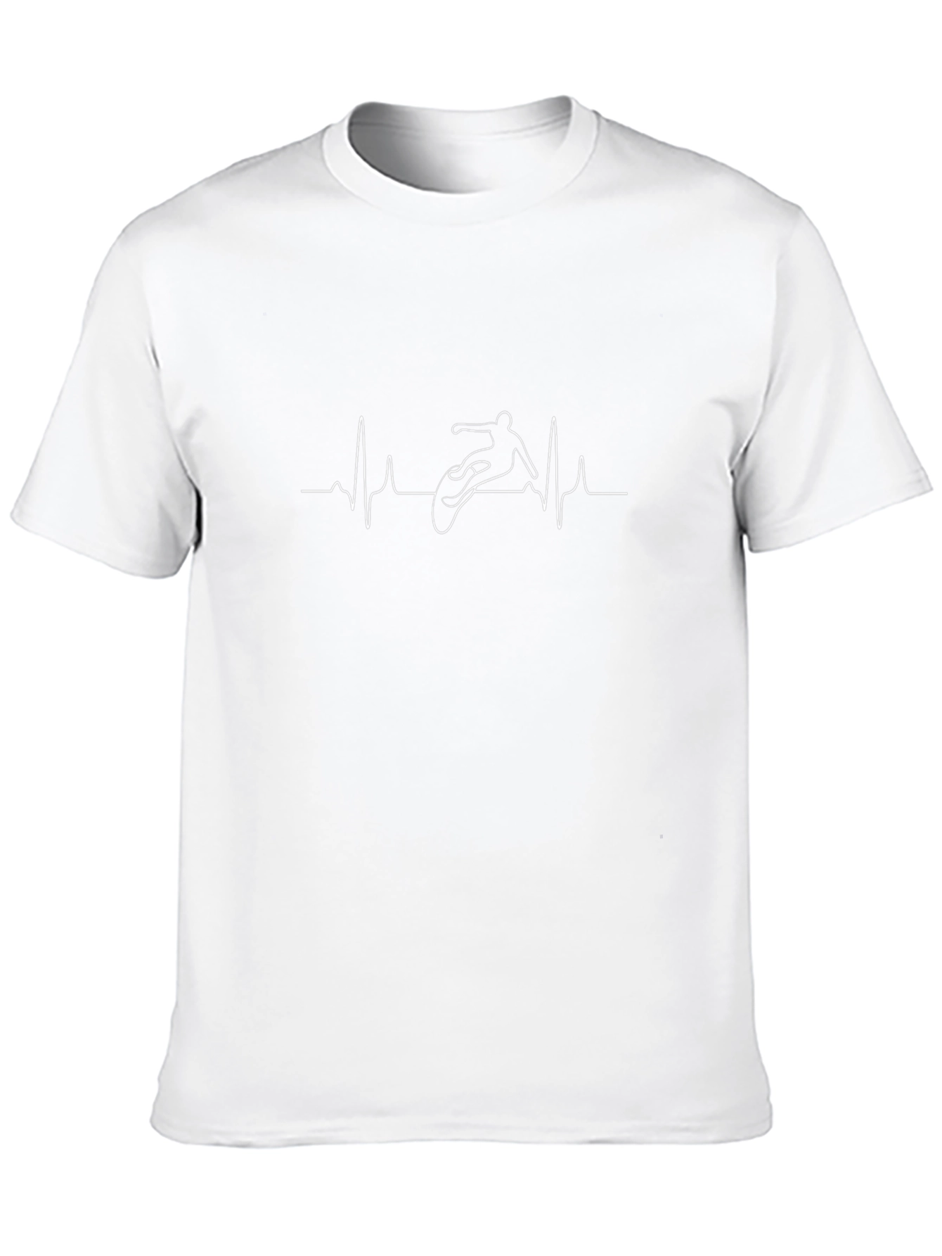 Heartbeat Skateboarder Graphic Tee - Black