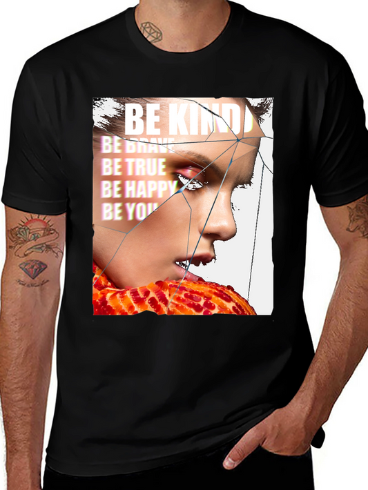 Be Kind Graphic Print T-Shirt - Trendy Streetwear