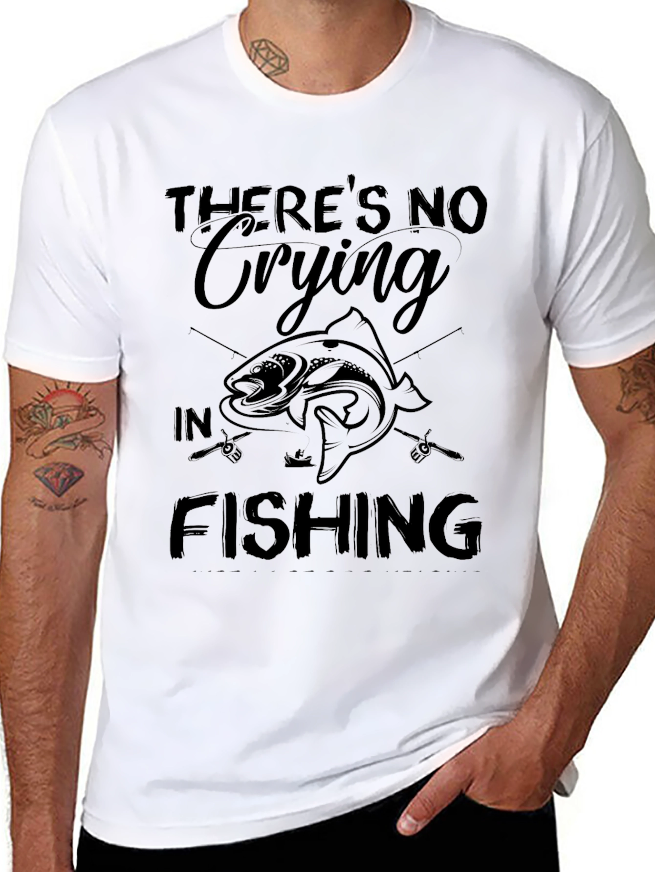 Theres No Crying In Fishing Graphic Tee