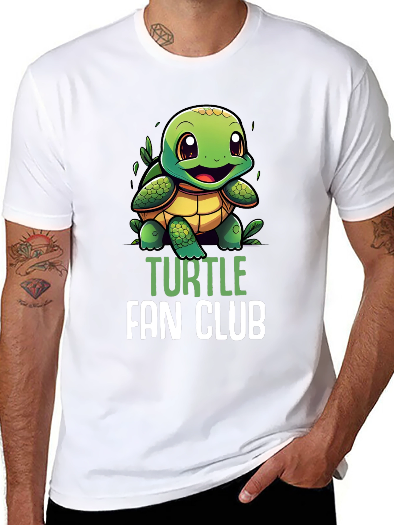 Turtle Fan Club T-Shirt - Cute Cartoon Turtle Design