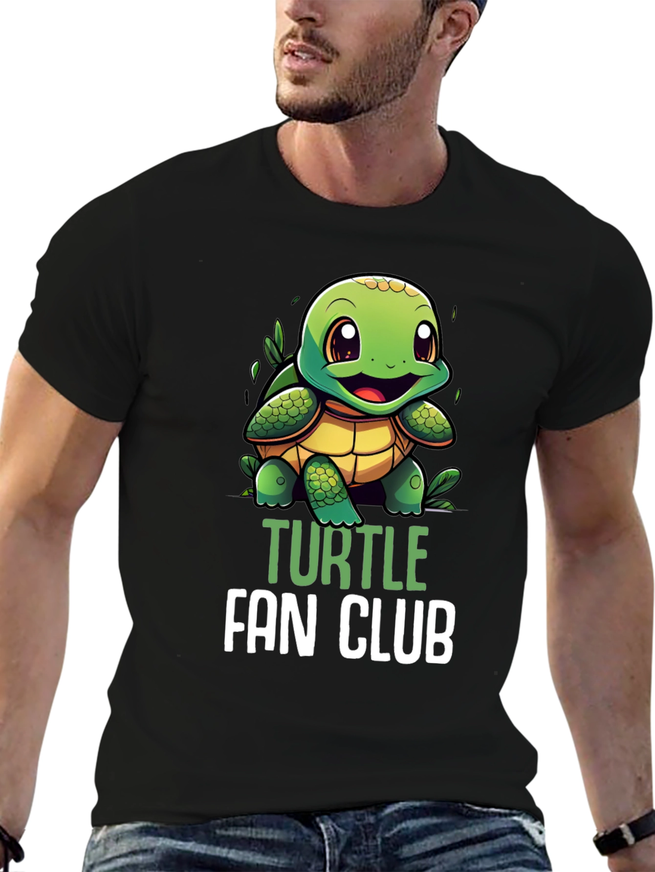 Turtle Fan Club T-Shirt - Cute Cartoon Turtle Design
