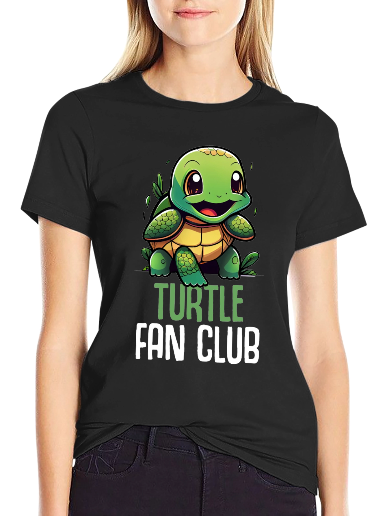 Turtle Fan Club T-Shirt - Cute Cartoon Turtle Design