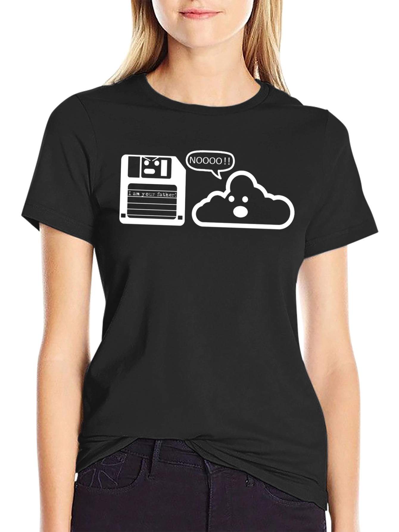 Floppy Disk Father Cloud NOOOO! T-Shirt