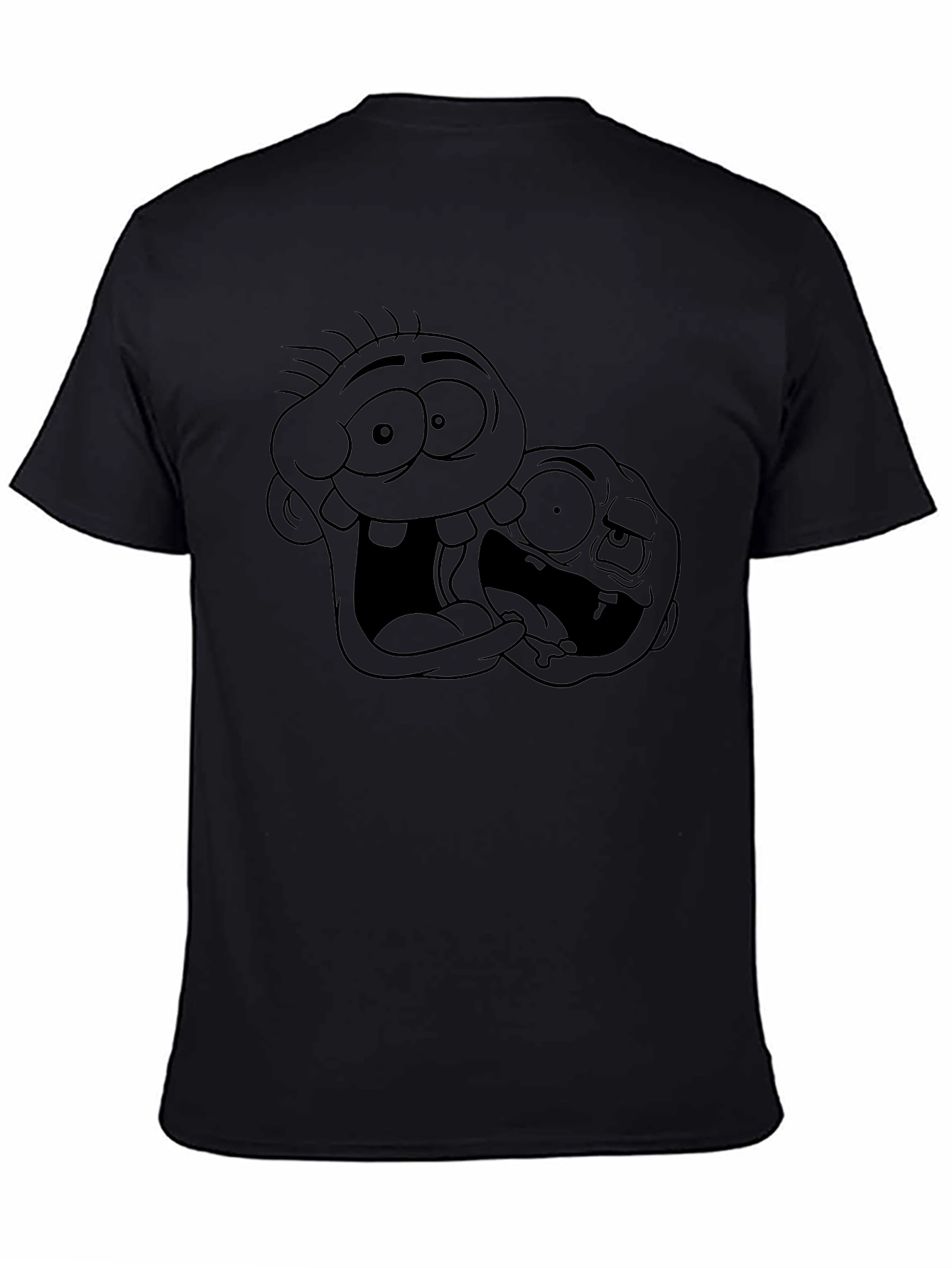 Cartoon Duo Black T-Shirt