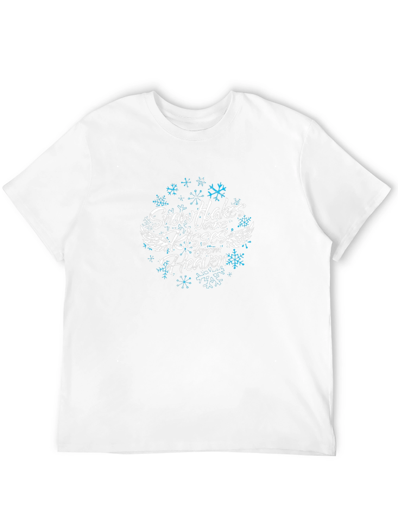 Snowflakes Kisses from Heaven Black Graphic Tee