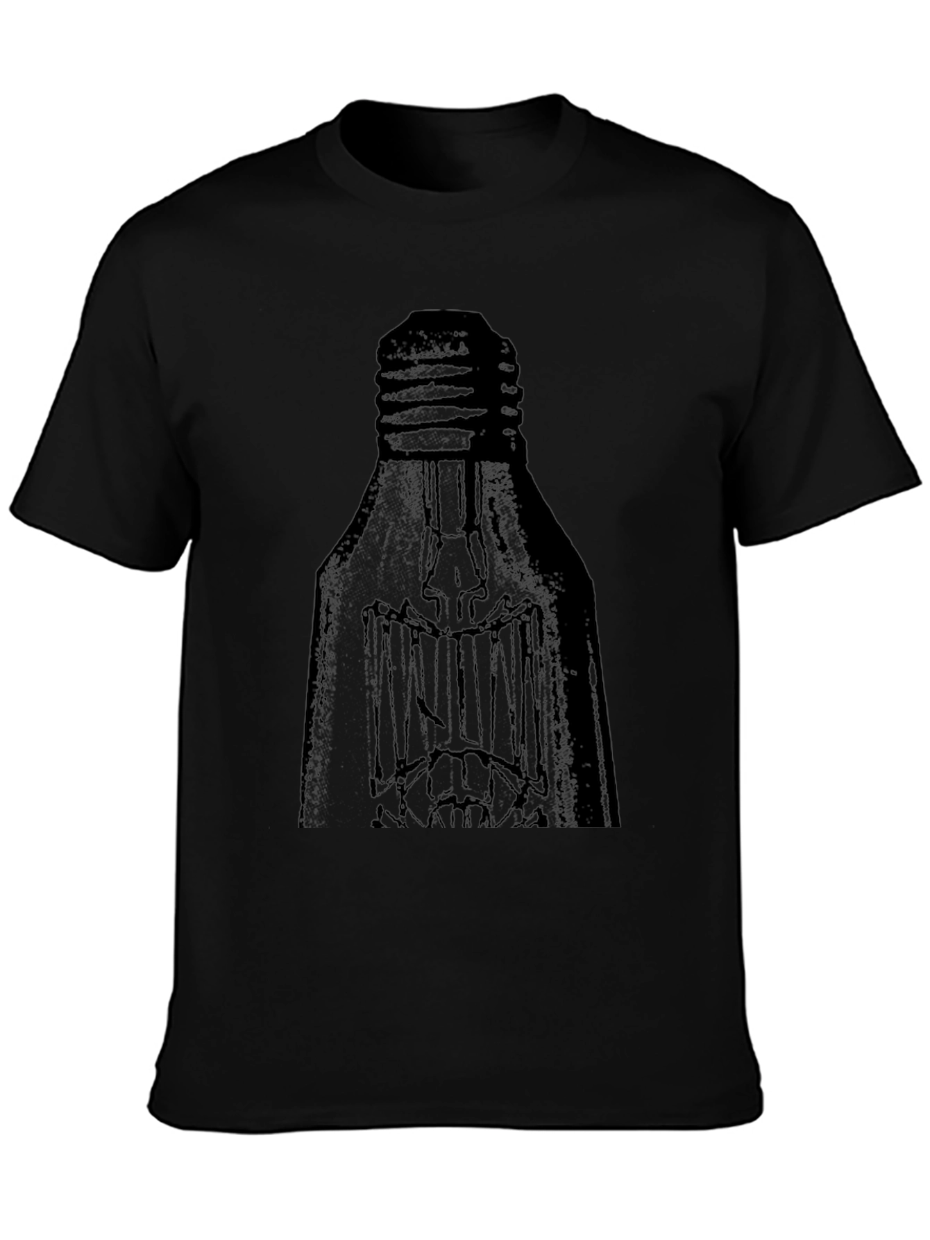 Mens Black T-Shirt with Light Bulb Design