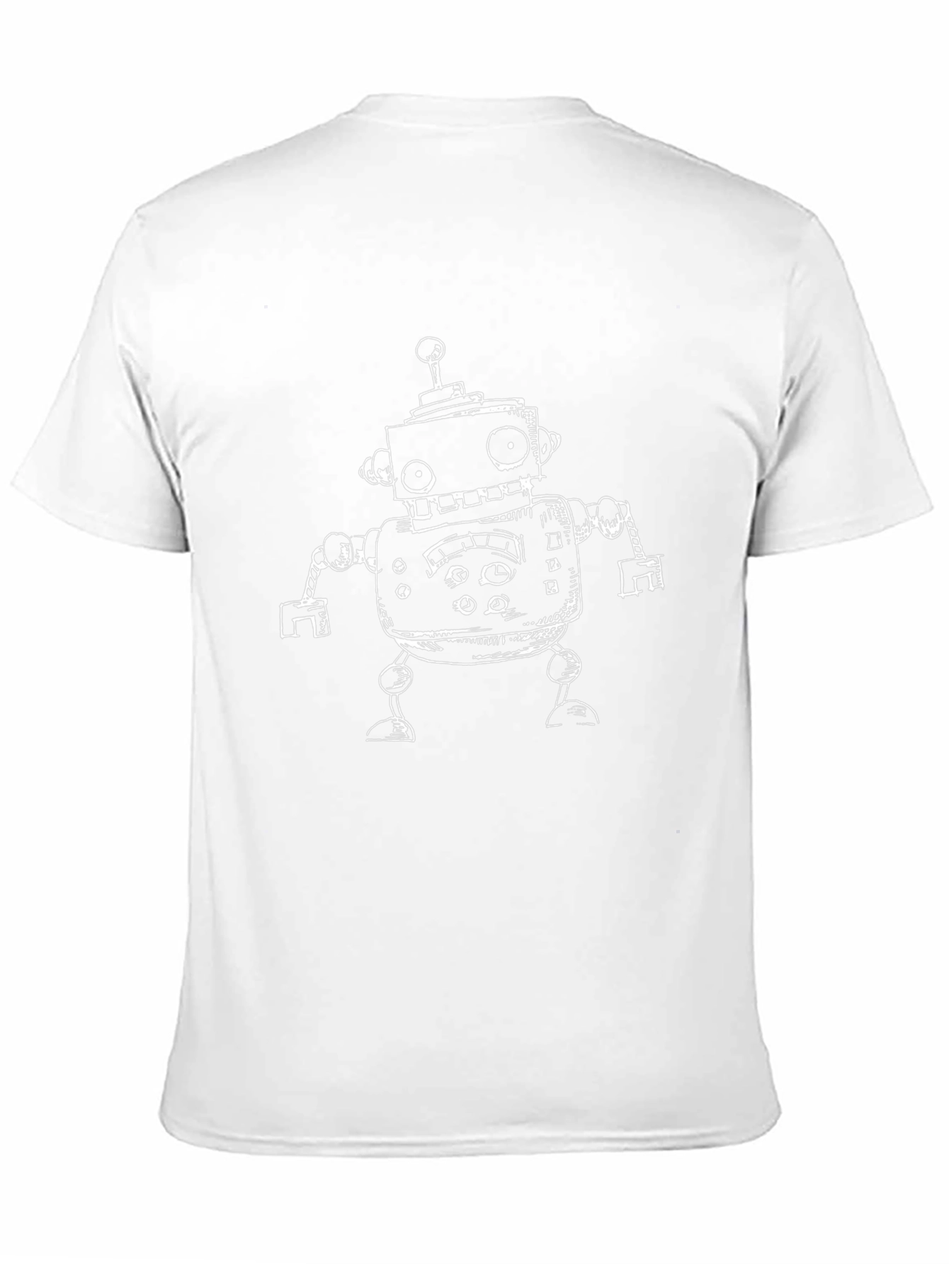 Robot Graphic T-Shirt - Black Short Sleeve