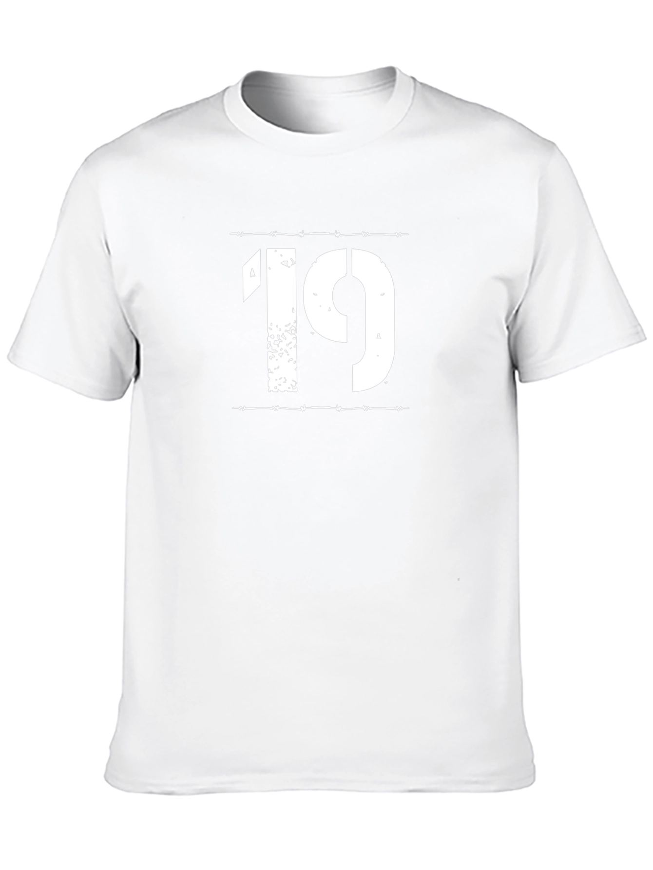 Number 19 Graphic Print Black T-Shirt