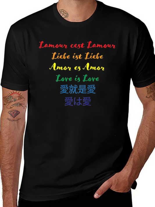 Love Is Love Pride T-Shirt - Rainbow Text