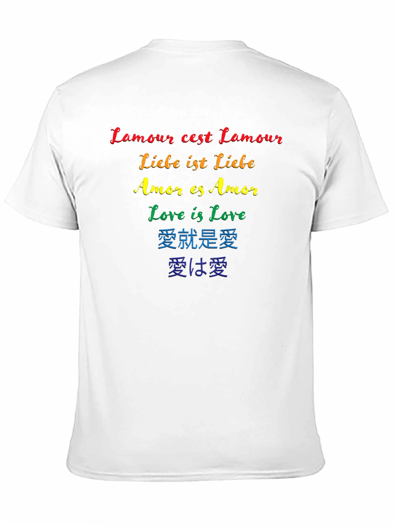 Love Is Love Pride T-Shirt - Rainbow Text