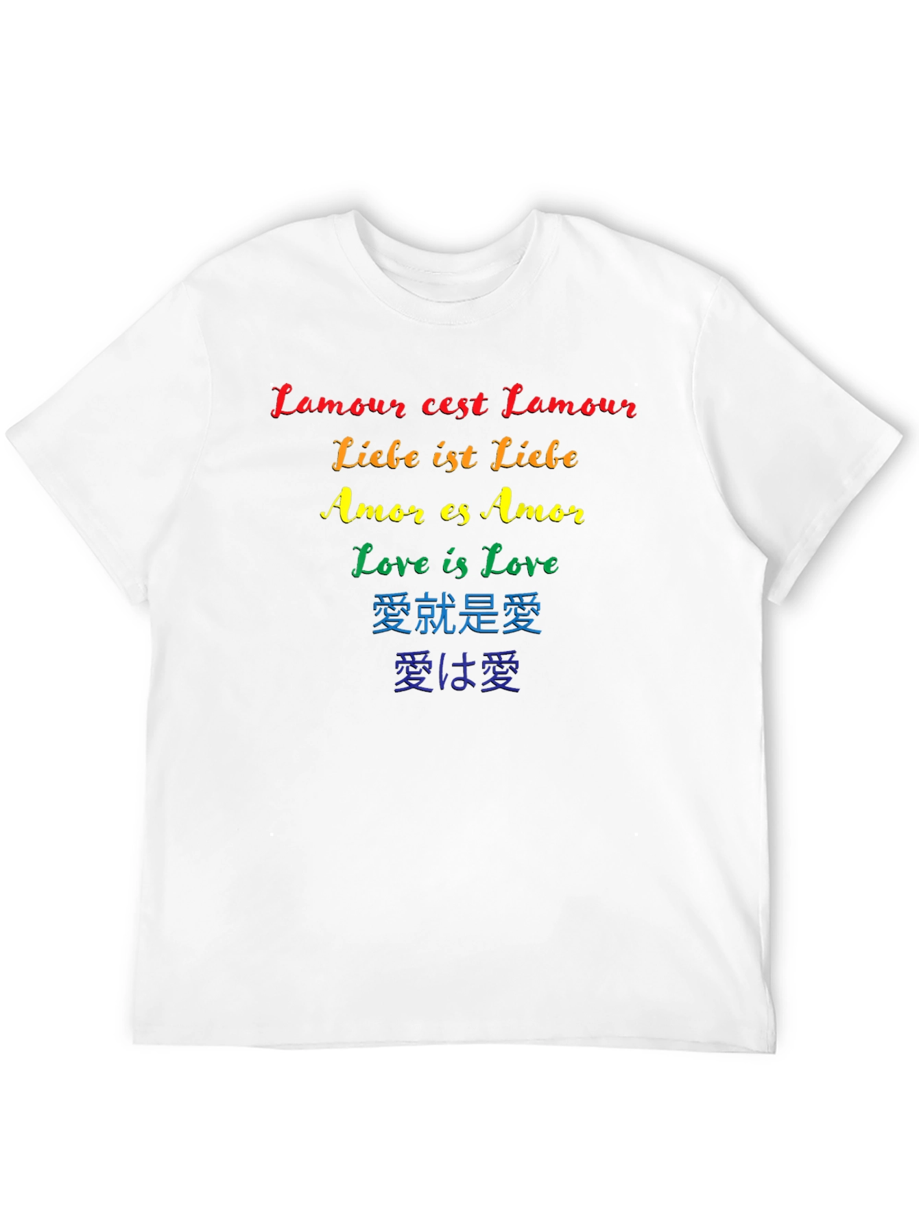 Love Is Love Pride T-Shirt - Rainbow Text