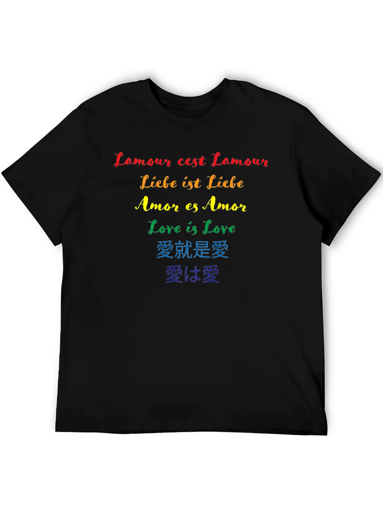 Love Is Love Pride T-Shirt - Rainbow Text