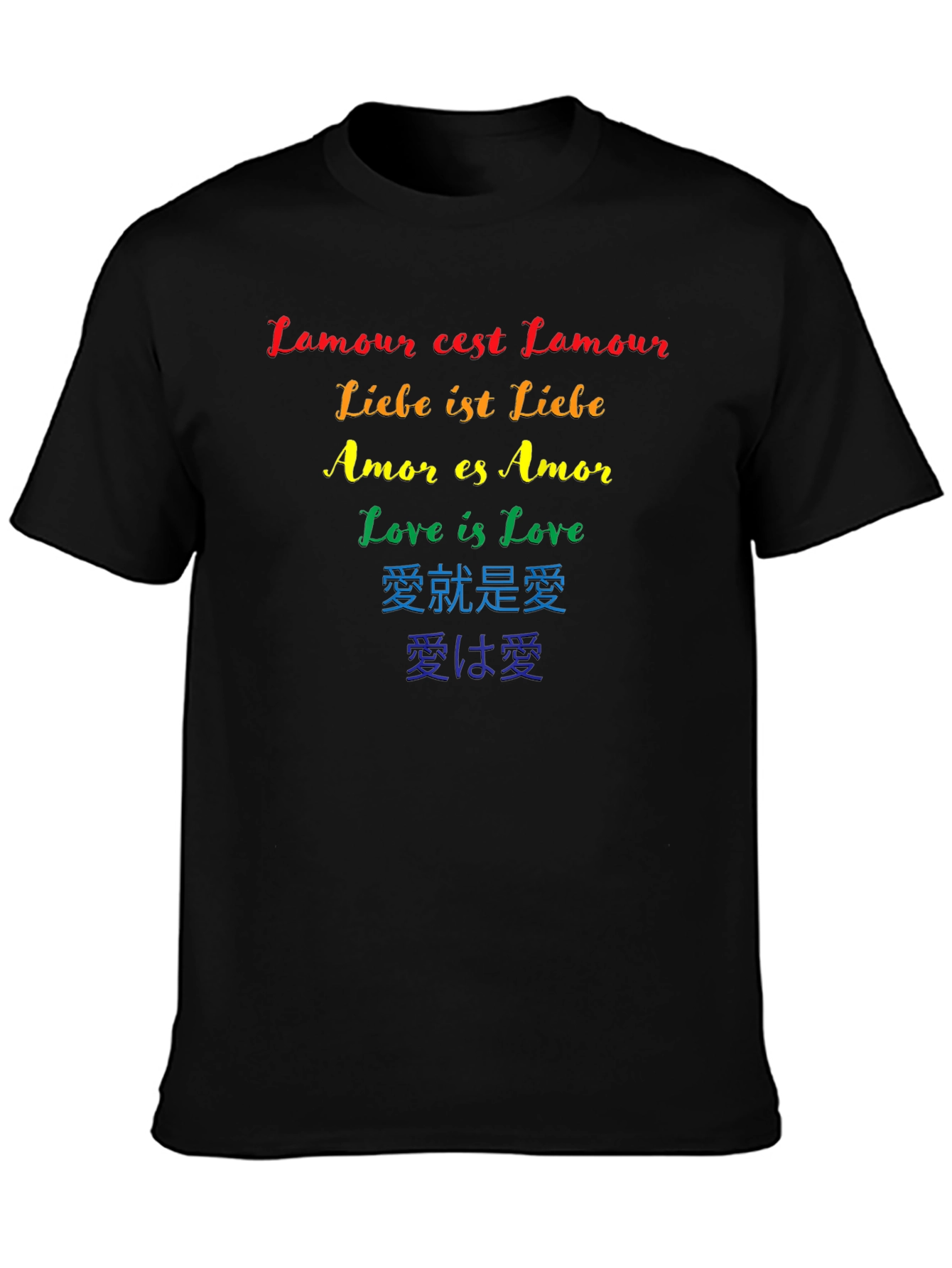 Love Is Love Pride T-Shirt - Rainbow Text