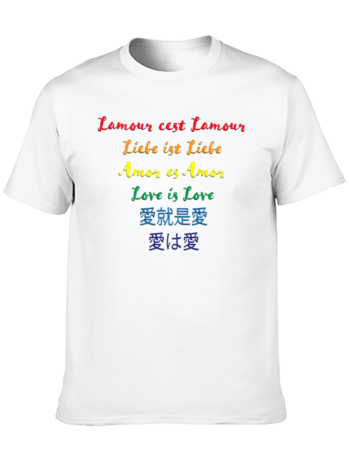 Love Is Love Pride T-Shirt - Rainbow Text