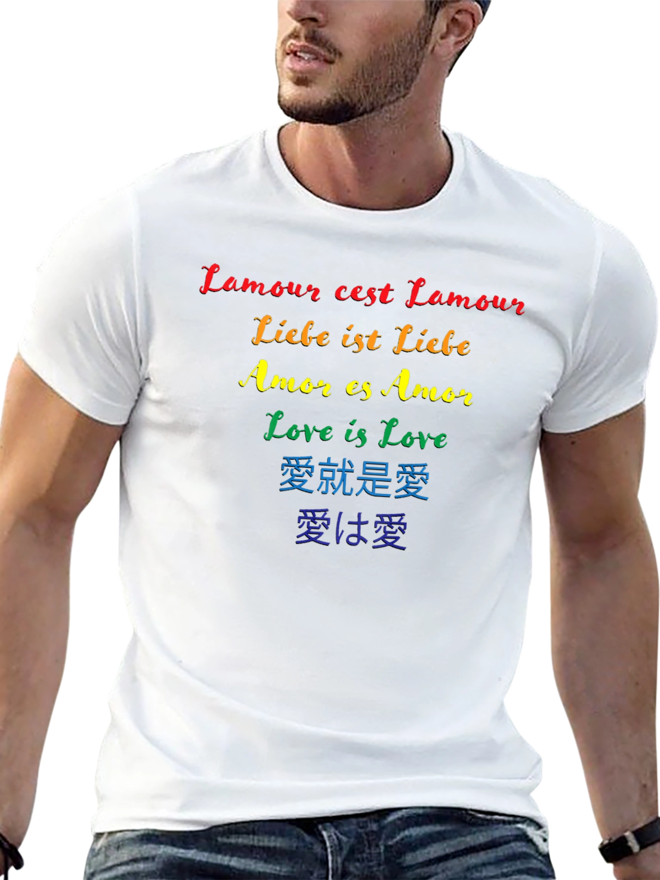 Love Is Love Pride T-Shirt - Rainbow Text