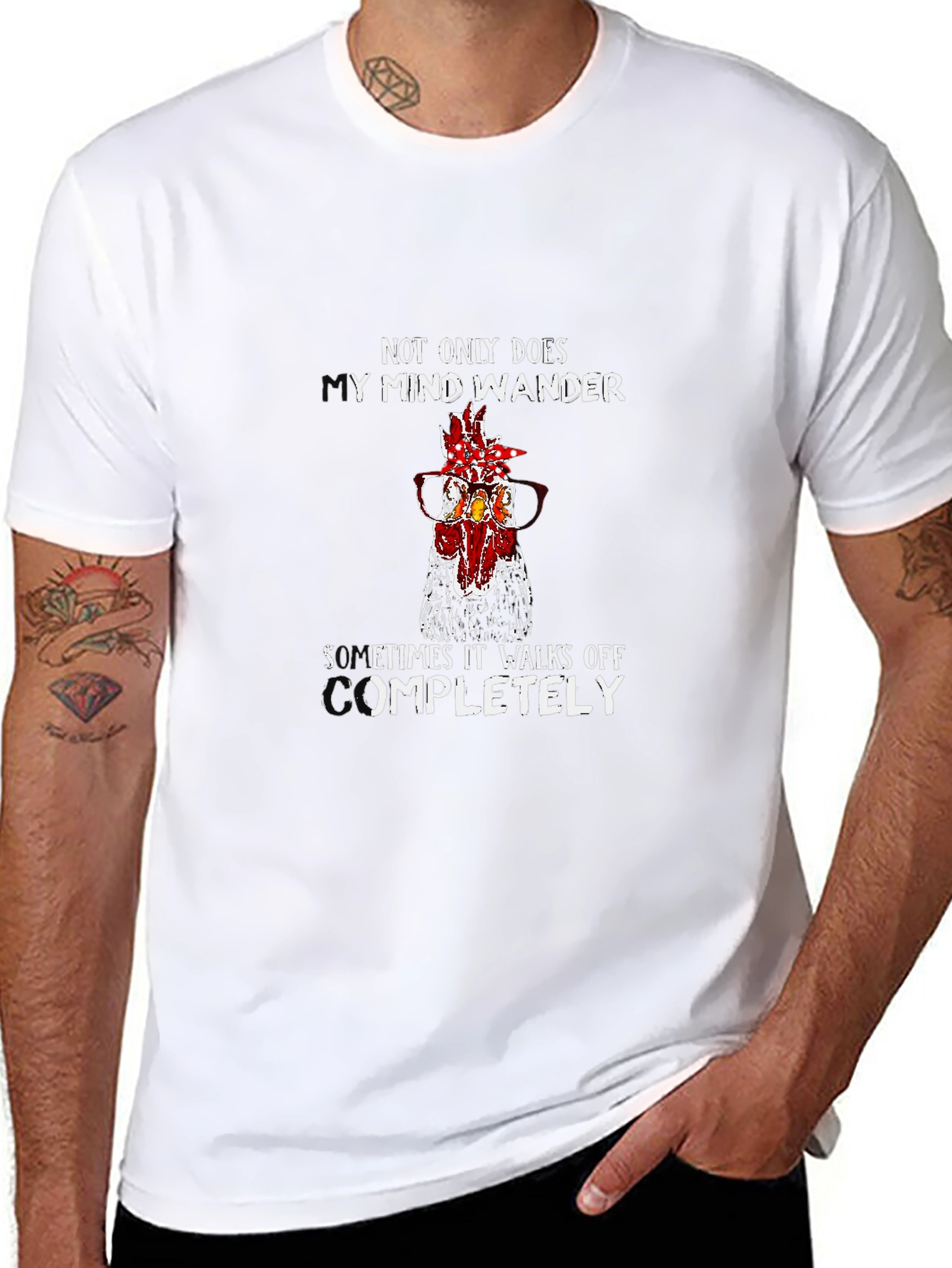 Funny Chicken Mind Wander T-Shirt