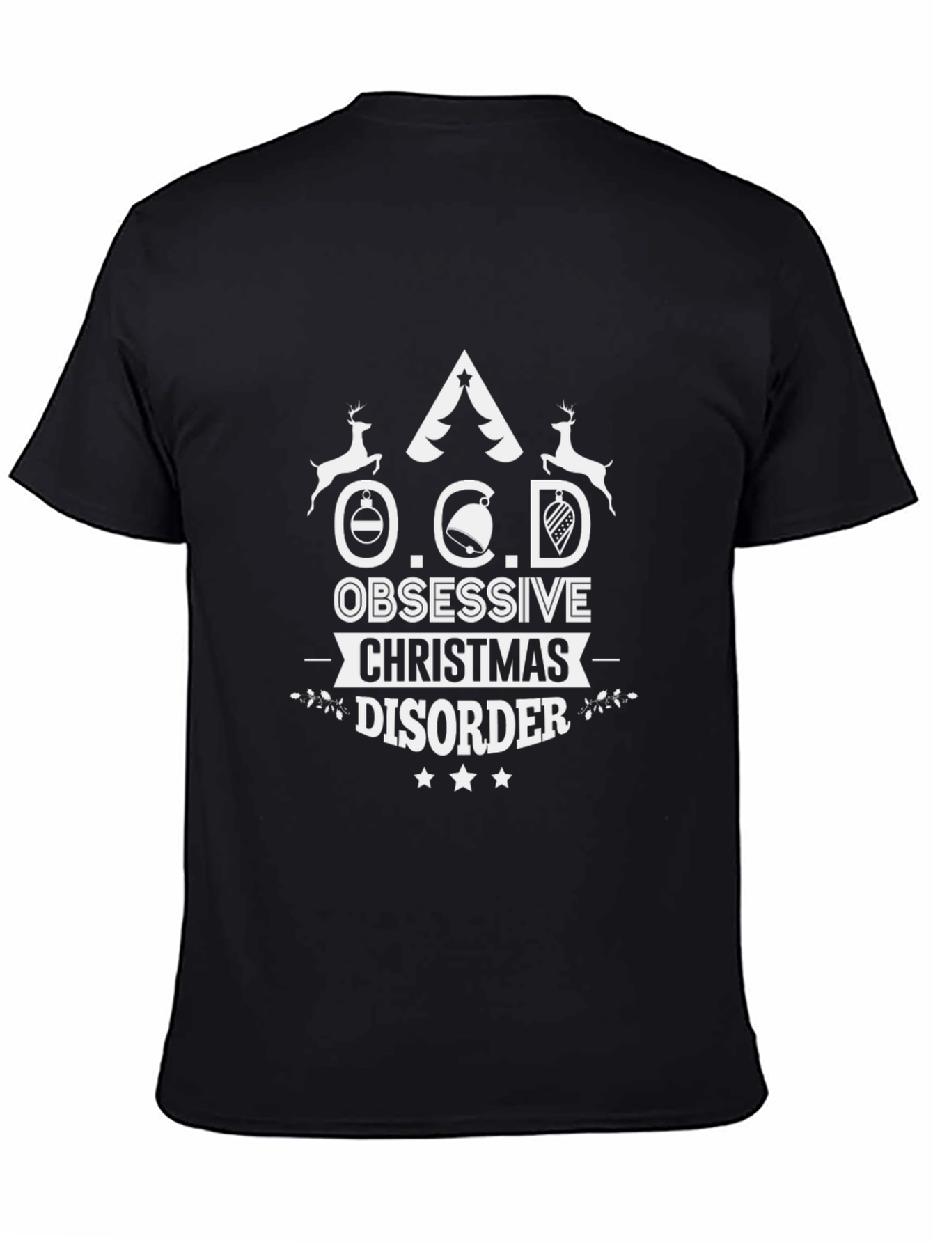 Obsessive Christmas Disorder Black T-Shirt