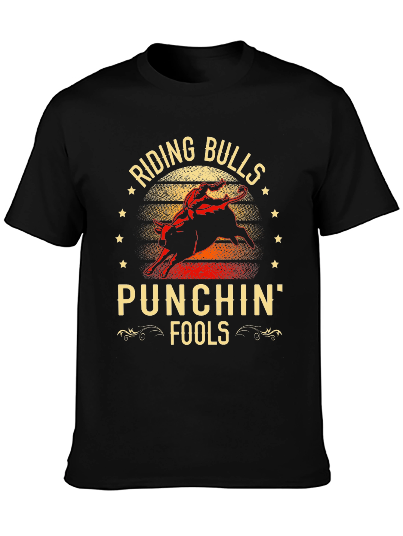 Riding Bulls & Punchin Fools Graphic T-Shirt