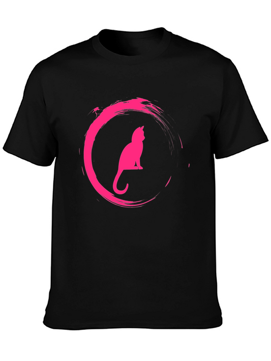 Cool Cat Graphic Tee - Black
