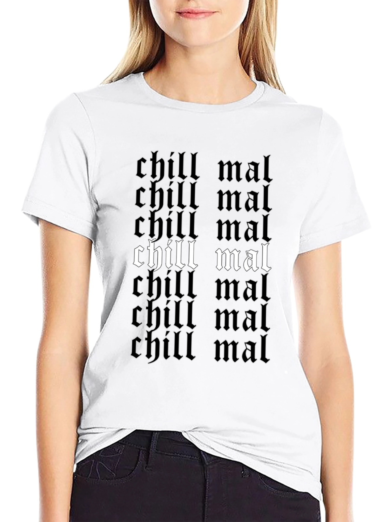 Chill Mal T-Shirt - Gothic Style Black Tee