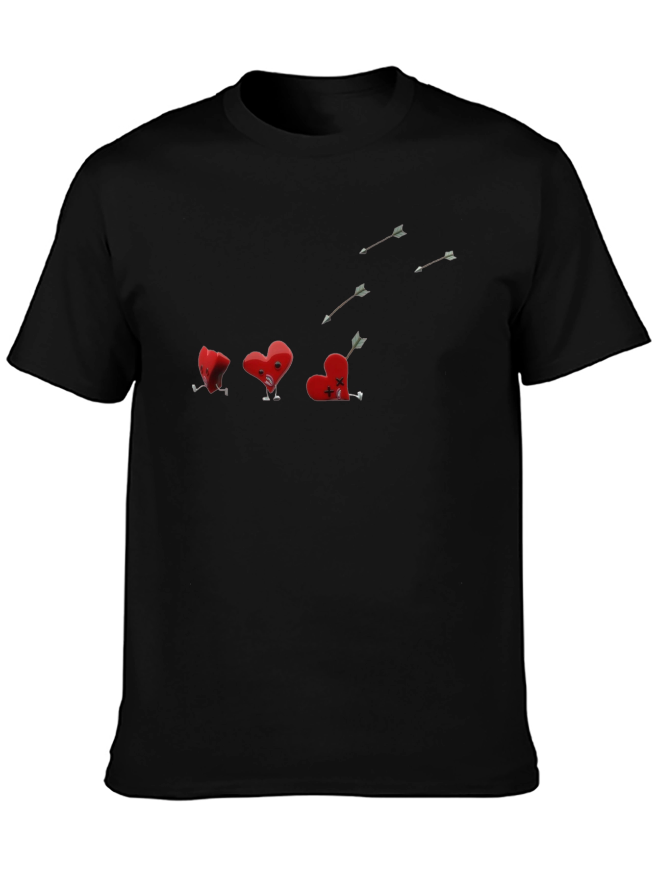 Wounded Heart Black Tee