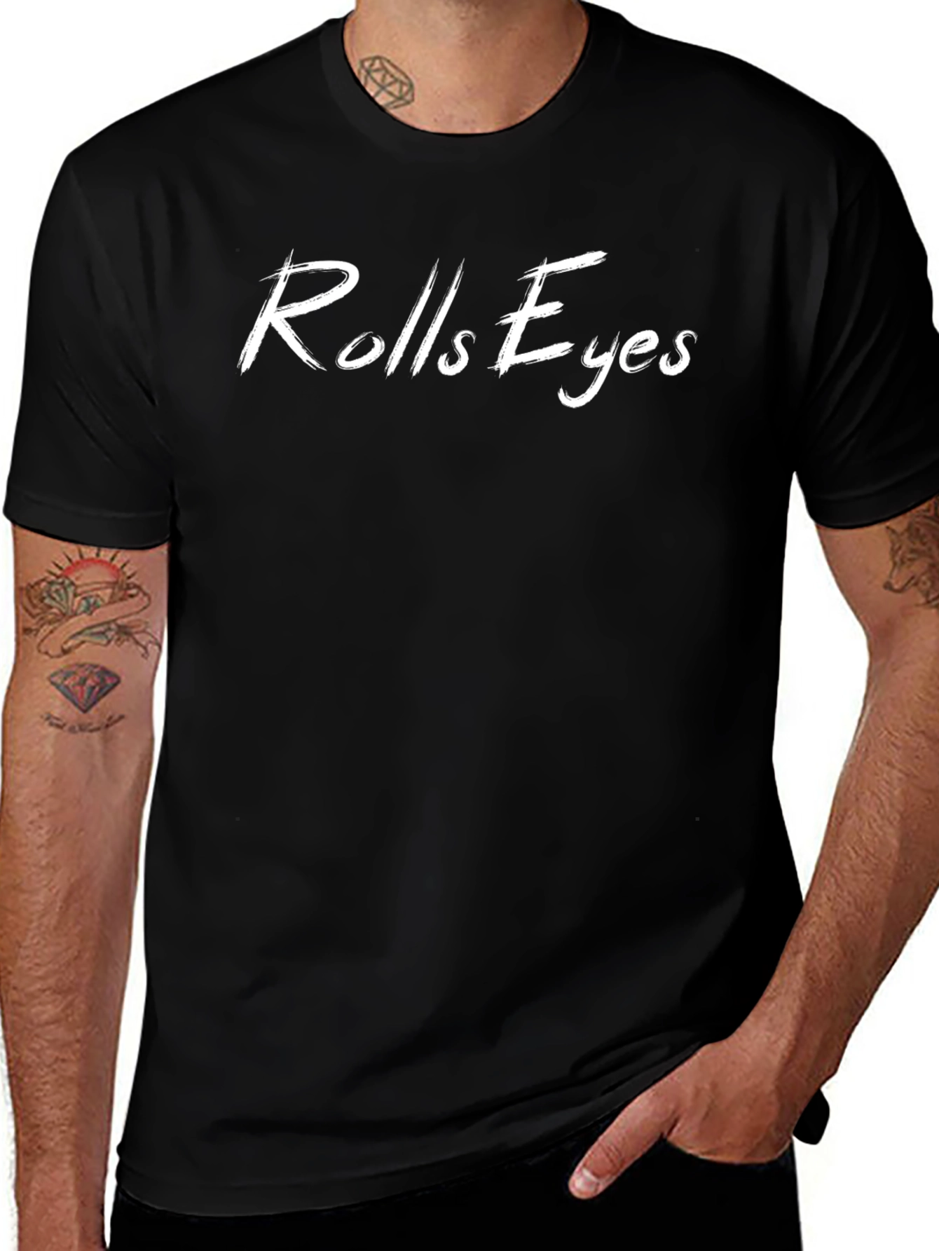Rolls Eyes Graphic Print Tee