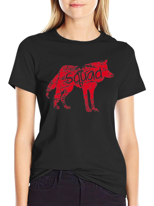 Squad Wolf Graphic Tee - Black