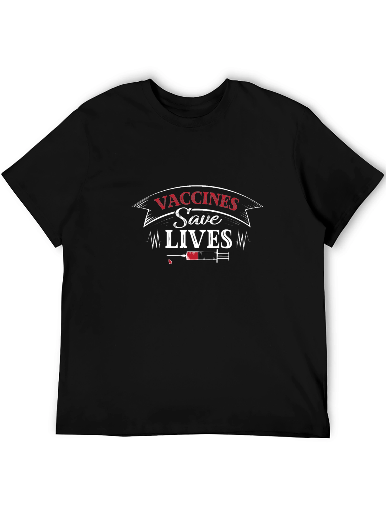 Vaccines Save Lives Black T-Shirt