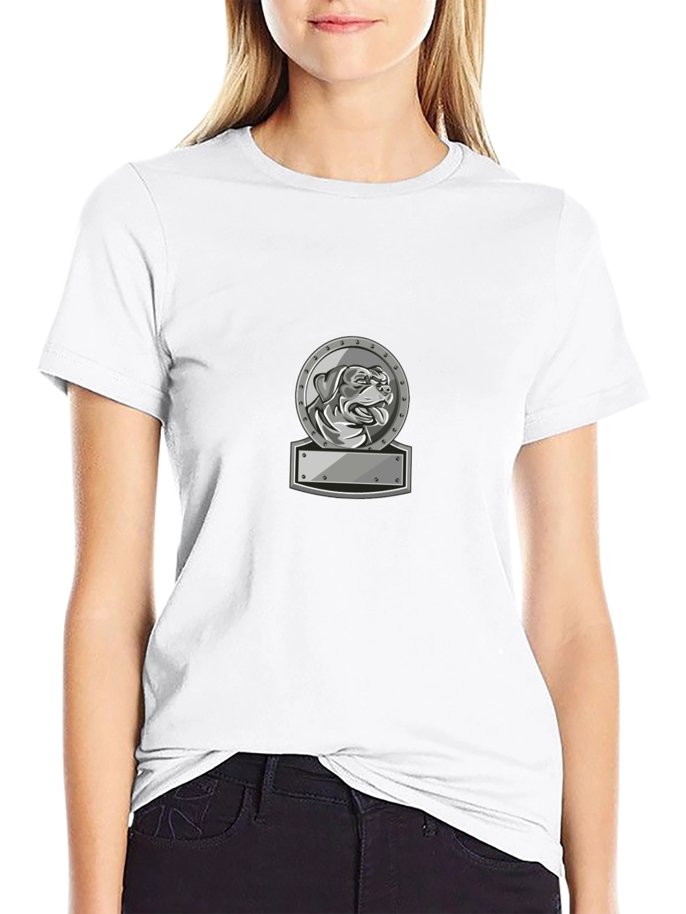 Dog Breed Emblem T-Shirt - Black