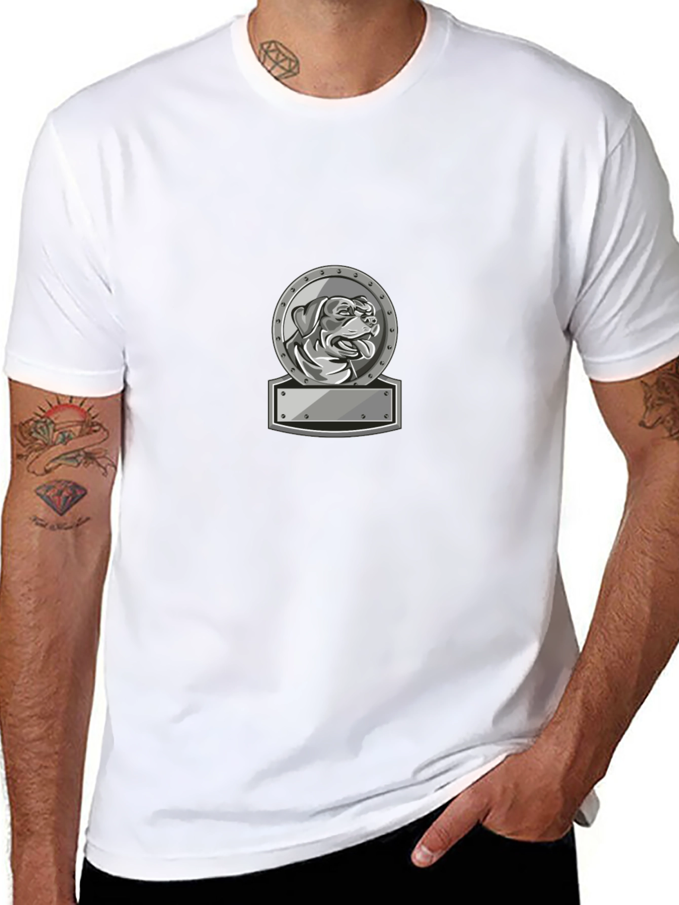 Dog Breed Emblem T-Shirt - Black