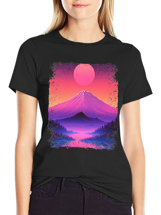 Retro Sunset Mountain T-Shirt
